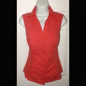 Zac & Rachel Orange Sleeveless Top Small